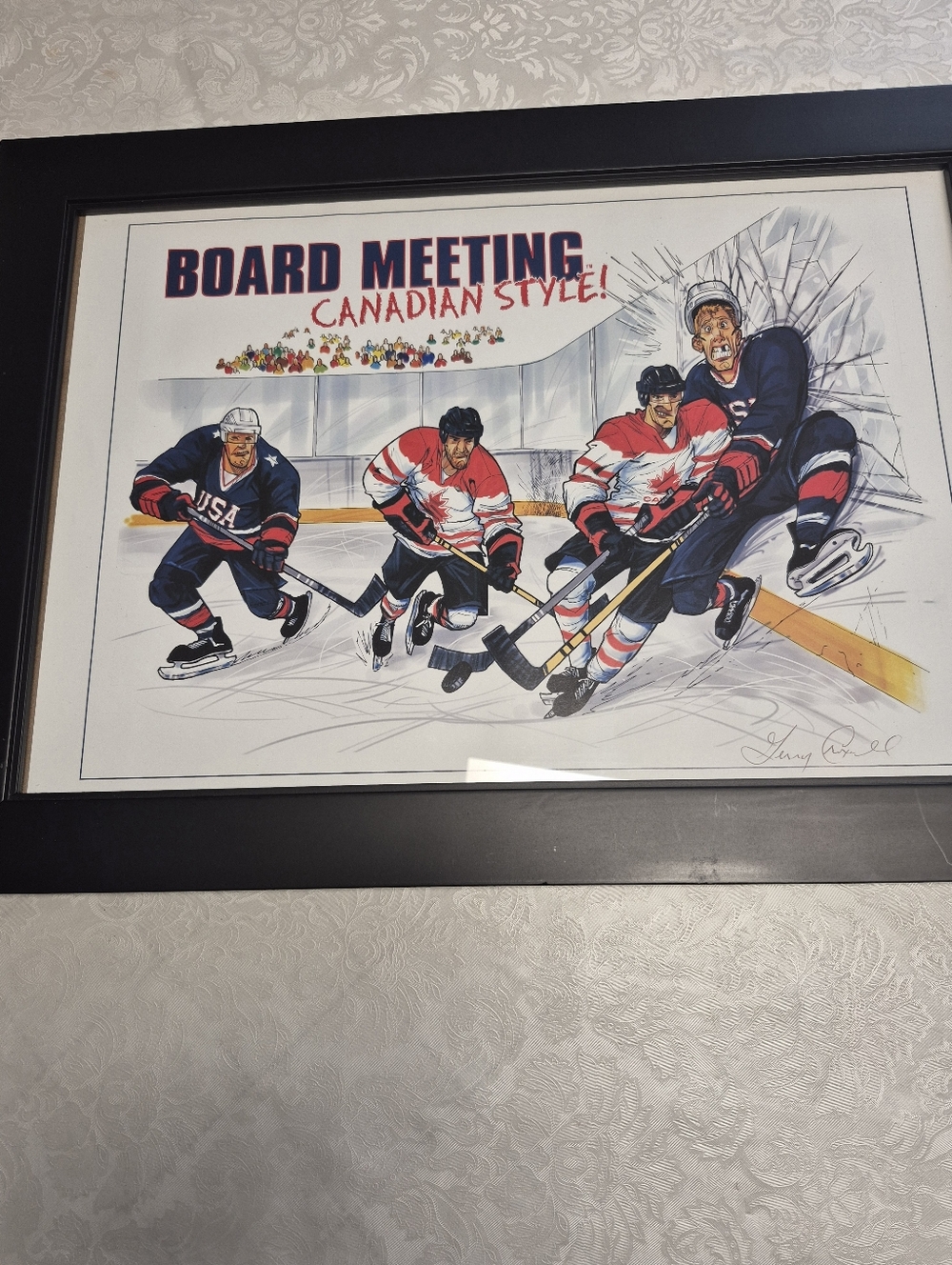 Board Meeting Canadian Style Signed Print.